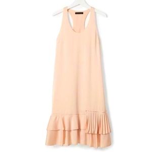 Banana Republic Blush Pink Drop Waist Pleated Sleeveless Dress Women’s Size 4